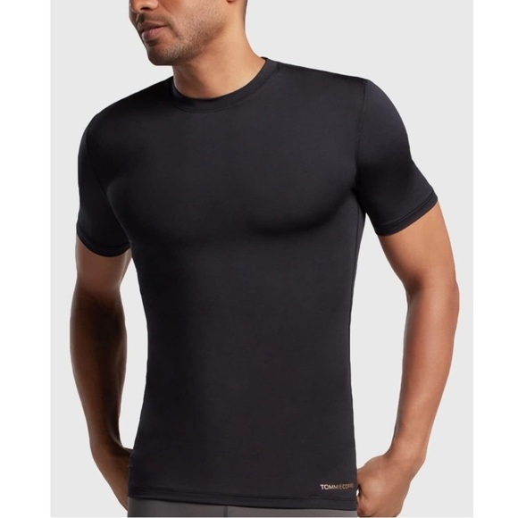 Tommie Copper Black Mens Core Compression Short Sleeve Crew Neck Shirt | NEW/NWT - Picture 1 of 9